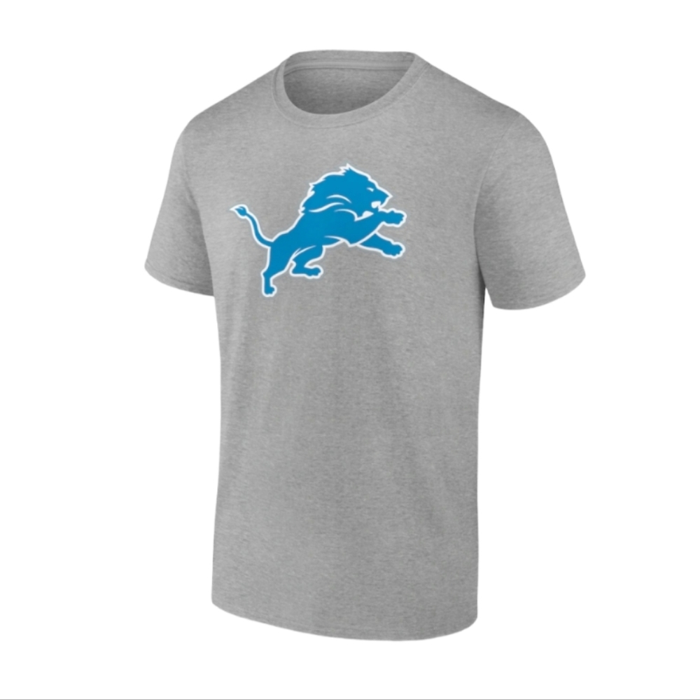 Fanatics Lions Logo Grey T-Shirt Sz M
